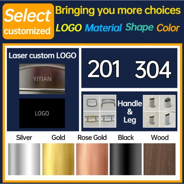 Custom stainless steel chafing dish buffet set