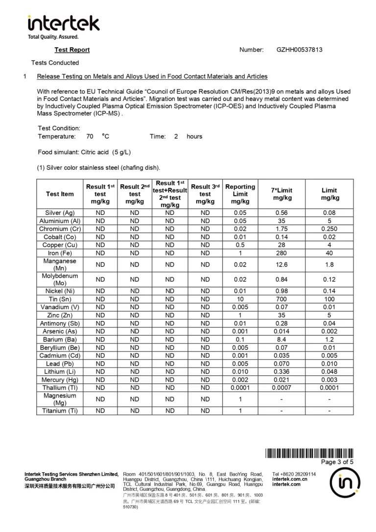 Luxury Chafing Dishes Manufacturer Certificate page (3)