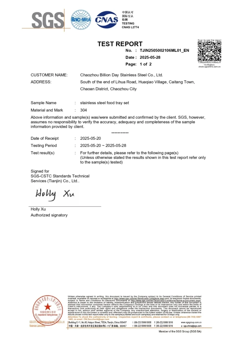 SGS Certified Stainless Steel Food Tray Manufacturer (1)