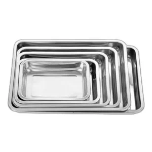 Wholesale Stainless Steel Rectangular Food Tray (1)