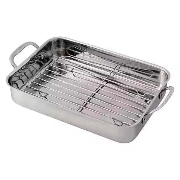 wholesale food tray with handles stainless steel(5)