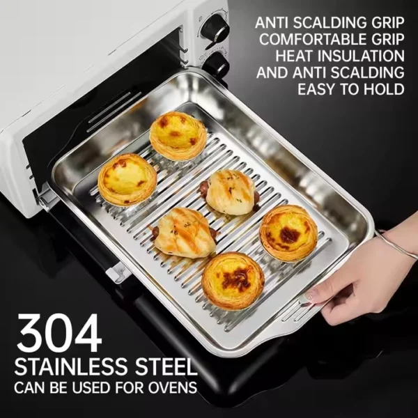 wholesale food tray with handles stainless steel (6)