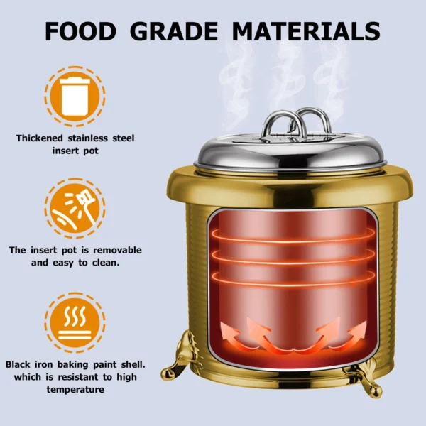 Custom Soup Kettle 13L Threaded, Stainless Steel Electric Soup Warmer in Bulk (2)