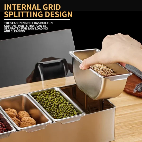 Wholesale Seasoning Box Stainless Steel Multi-Size for Catering (2)