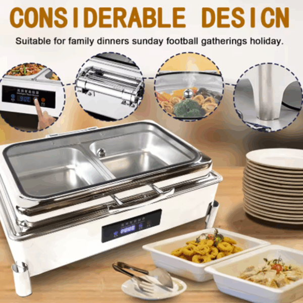 Custom Electric Chafing Dish, Hydraulics Buffet Set Rectangular Food Warmer in Bulk
