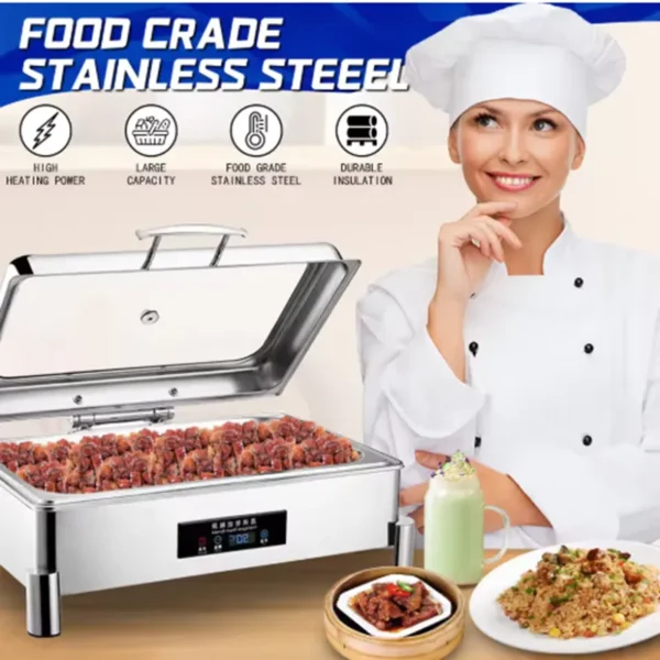 Custom Electric Chafing Dish, Hydraulics Buffet Set Rectangular Food Warmer in Bulk