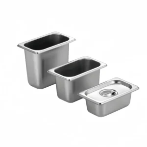 Bulk GN Pan 1/6 American Style, Gastronorm Pan Stainless Steel with Lid for Catering Custom