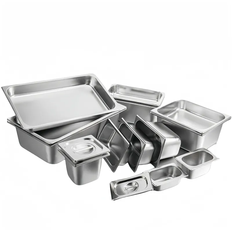 Bulk 1/2 Gn Pan American Style, Stainless Steel GN Pan with Lid Supplier