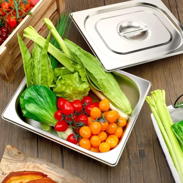 Bulk 1/2 Gn Pan American Style, Stainless Steel GN Pan with Lid Supplier